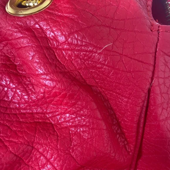 Mark. Vibrant Red Bag with Gold Details - Picture 8 of 11